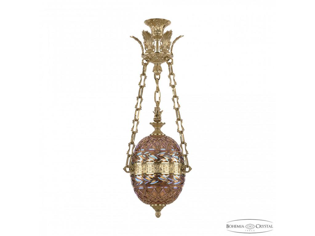 Bohemia Ivele Crystal: 71000P/20 G Shampan/M-1F FA2S Y8: светильник подвесной (бронза)