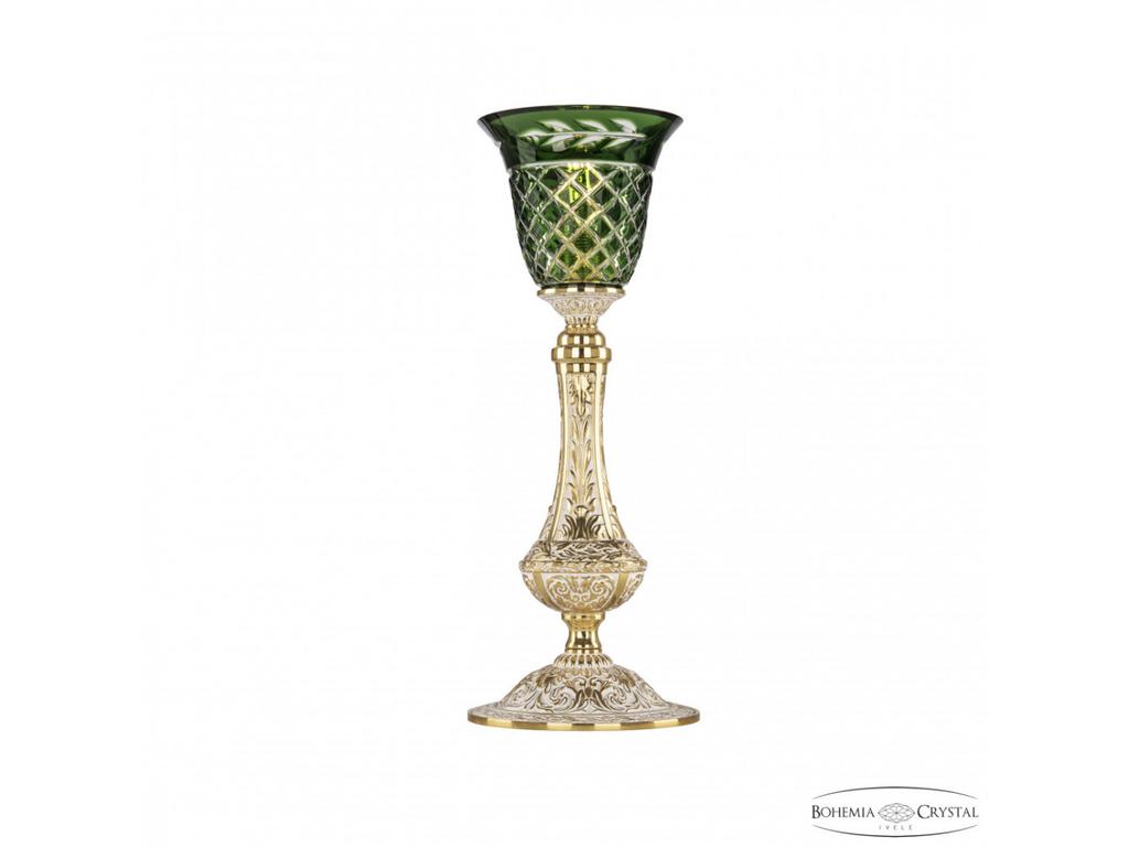 Bohemia Ivele Crystal: 71100L/15 GW P2 Clear-Green/H-1J: лампа настольная (золото)
