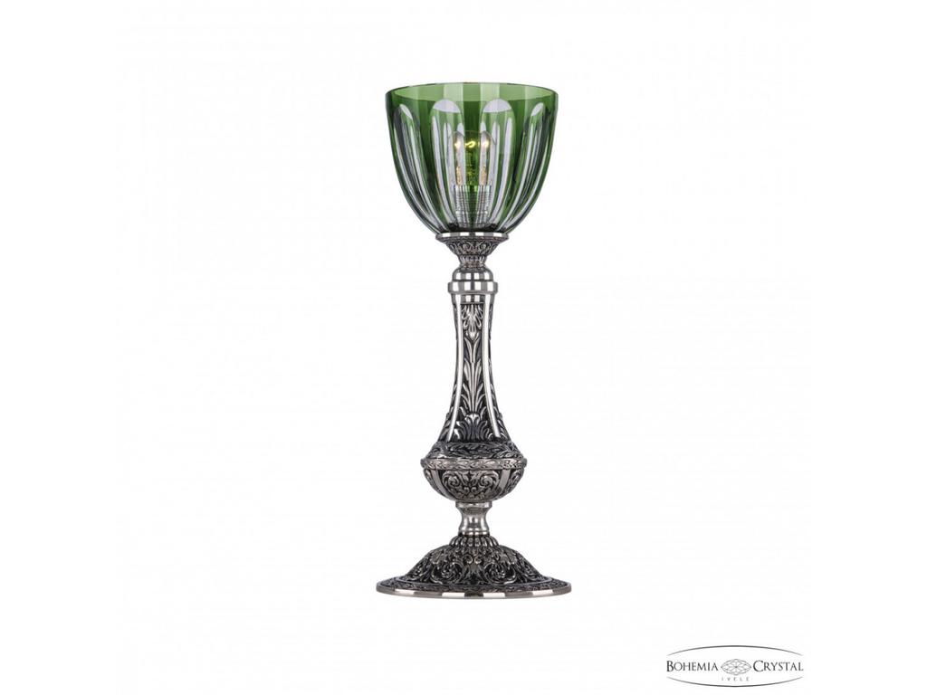 Bohemia Ivele Crystal: 71100L/15 NB P1 Clear-Green/H-1H: лампа настольная (темный)