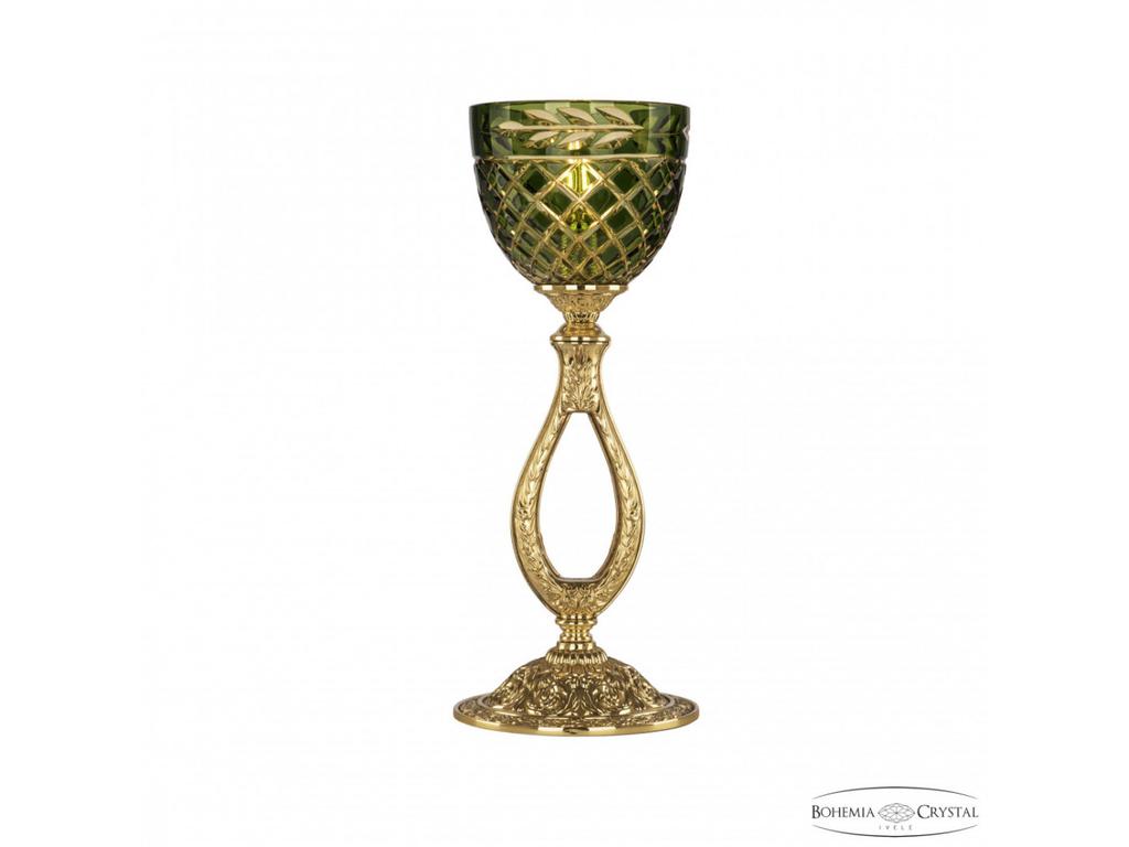 Bohemia Ivele Crystal: 71300L/15 G P1 Amber-Green/H-1J: лампа настольная (золото)
