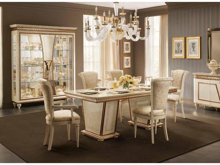 Arredo Classic: Fantasia: стол обеденный 200-300см раскладной (слоновая кость, золото)
