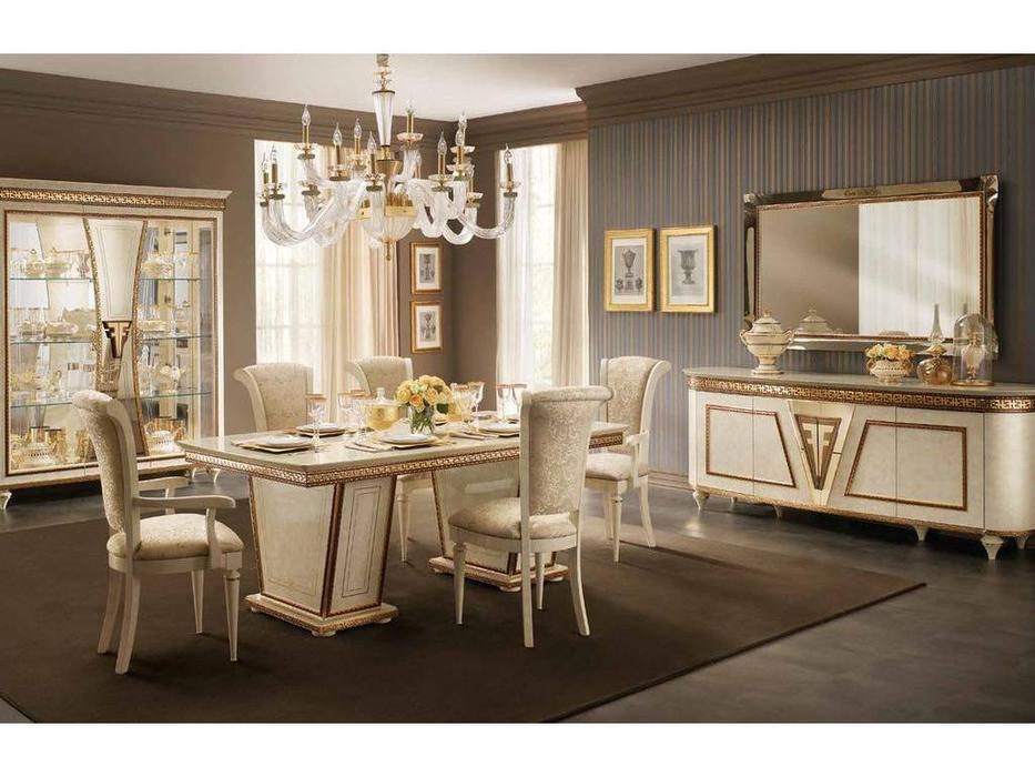 Arredo Classic: Fantasia: стол обеденный 200/250 см раскладной (слоновая кость, золото)