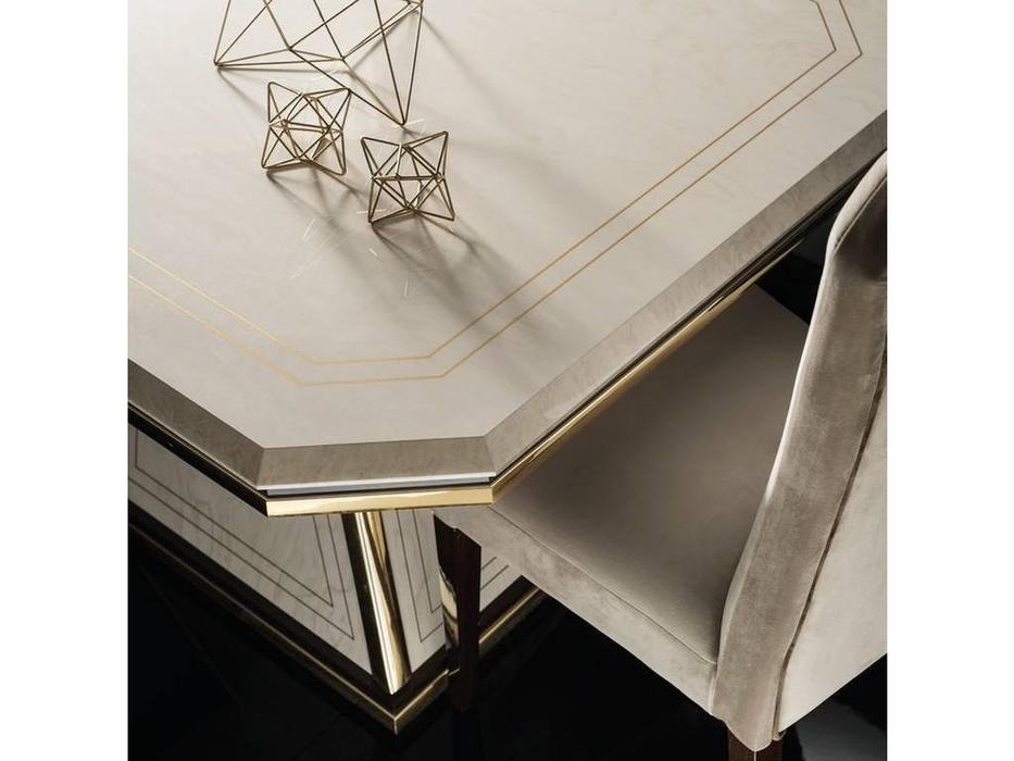 Arredo Classic: Diamante: стол обеденный 200см (слоновая кость, вяз, золото)