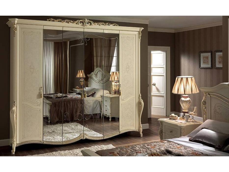 Arredo Classic: Tiziano: шкаф 6-и дверный (слоновая кость, золото)