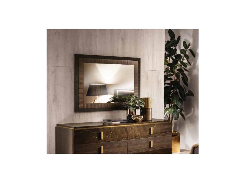 Arredo Classic: Essenza: зеркало настенное малое (венге, коричневый, золото)