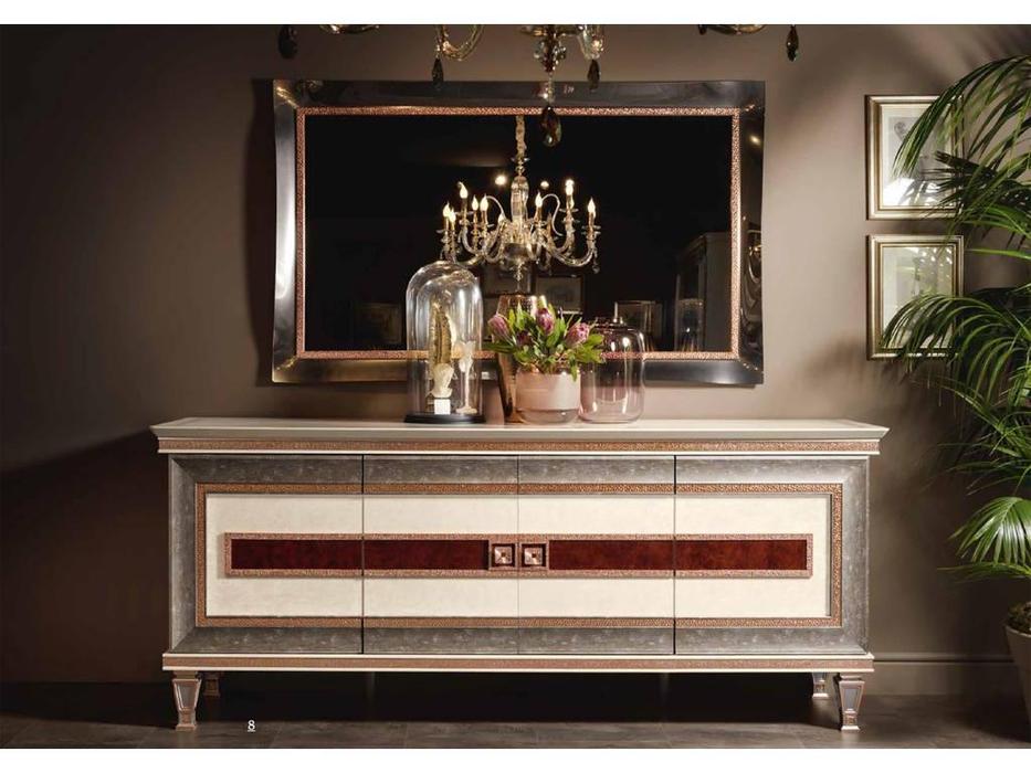Arredo Classic: Dolce Vita: зеркало в стелянной раме   (крем, золото)