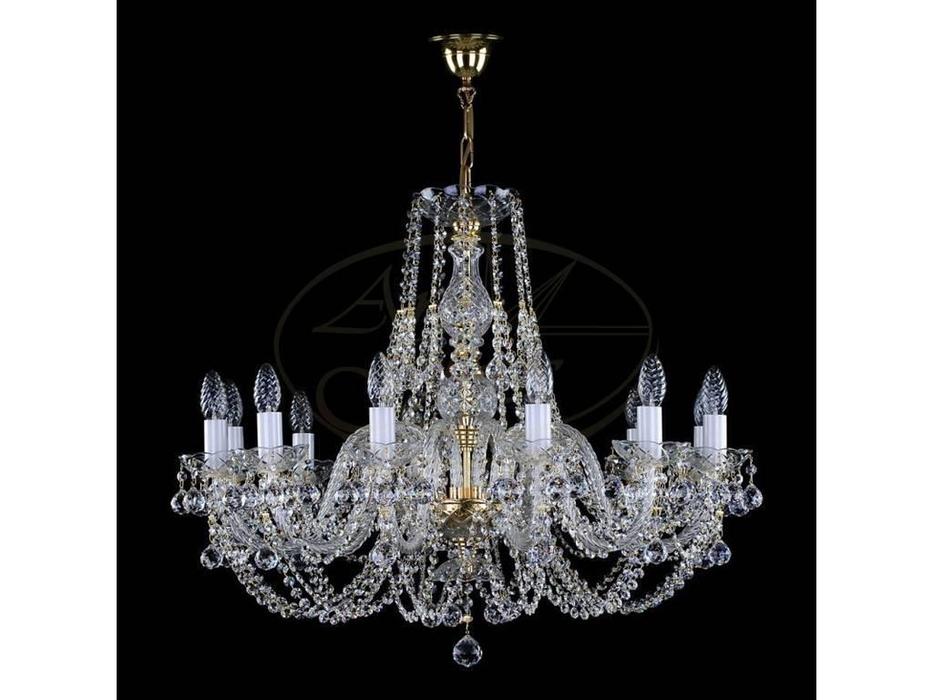 Artglass: люстра ANDULA XII  (шлифованный никель) 12x40W