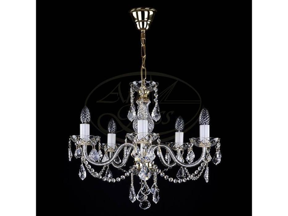 Artglass: люстра A 0001/05/20 CE  (шлифованная латунь) 16x40W