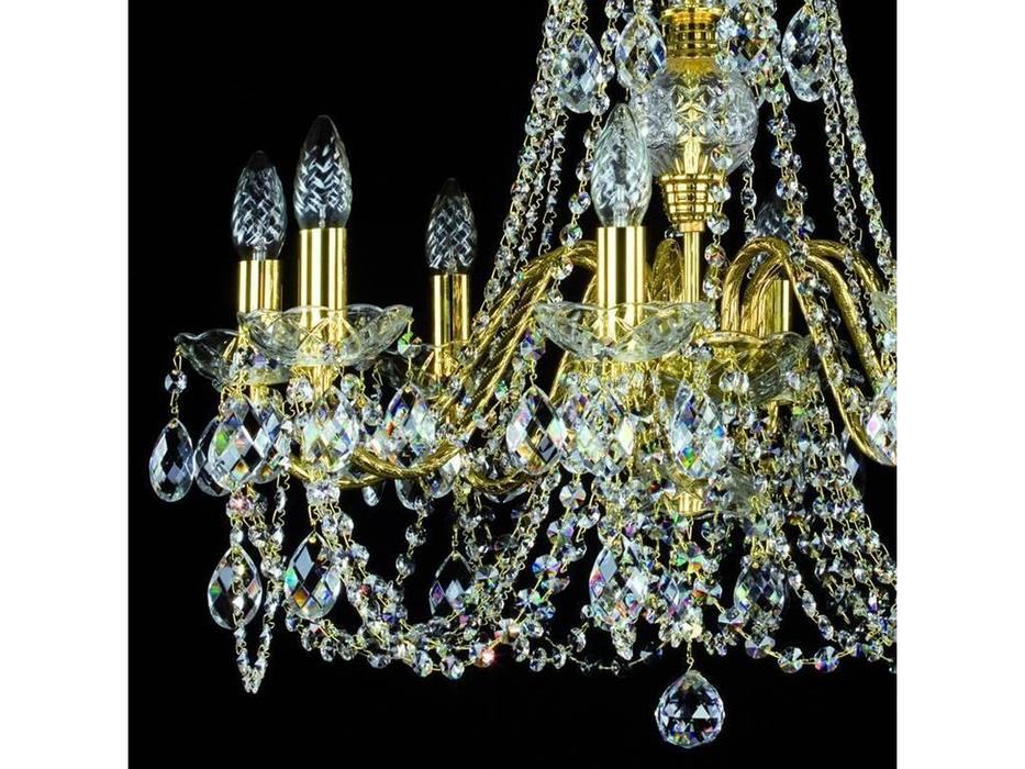 Artglass: люстра ARIANA VIII (шлифованная латунь) 8x40W