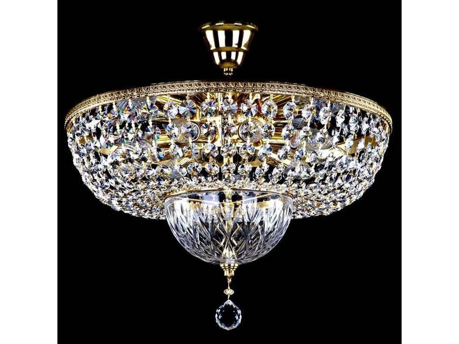 Artglass: люстра ALBINA II. CE (шлифованная латунь) 9x40 W