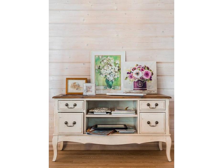 Mobilier de Maison: Provence: тумба под телевизор  с эффектом старения (молочный)