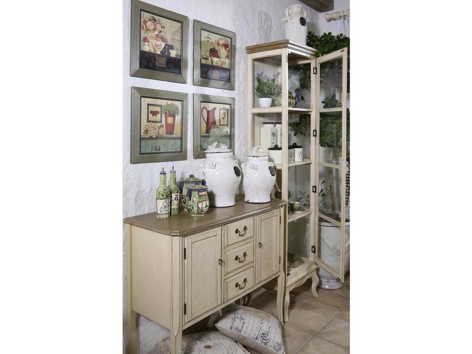 Mobilier de Maison: Provence: витрина  с эффектом старения (бежевый)