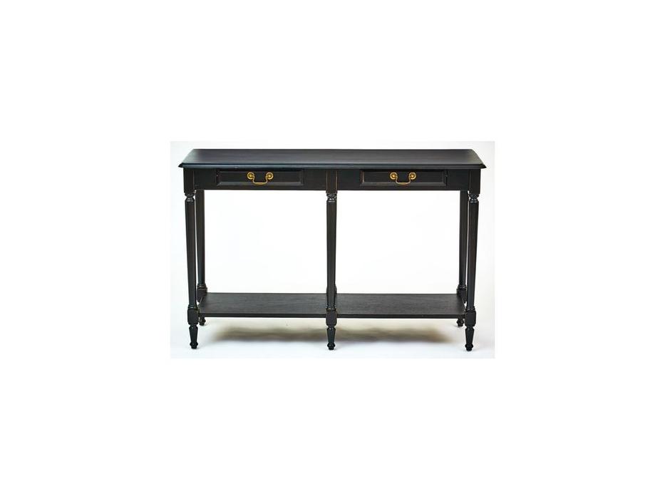 Mobilier de Maison: Provence: консоль с ящиками (черный со старением)