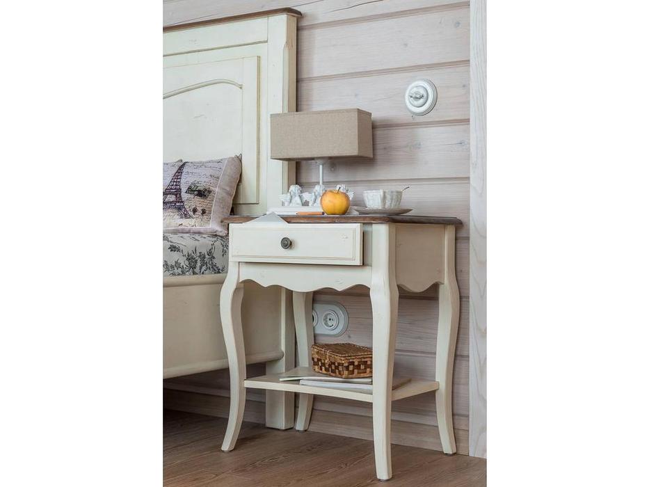 Mobilier de Maison: Provence: тумба прикроватная с эффектом старения (белый)