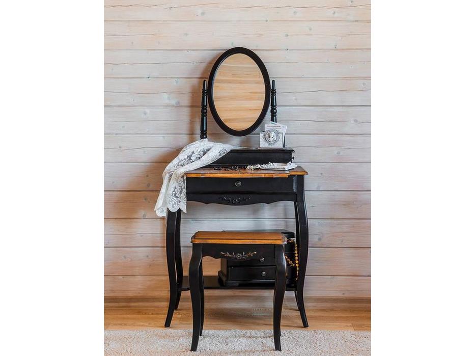 Mobilier de Maison: Provence: стол туалетный  с зеркалом (черный со старением)