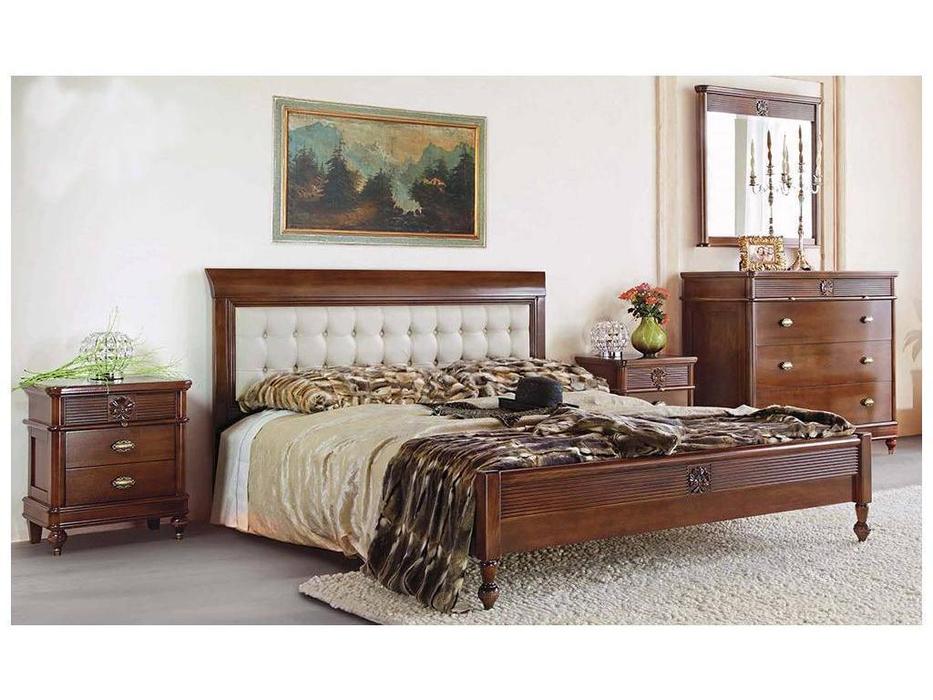 Monte Cristo: Maria Silva: кровать 160х200  (noce chiaro, PORTOFINO PANNA)