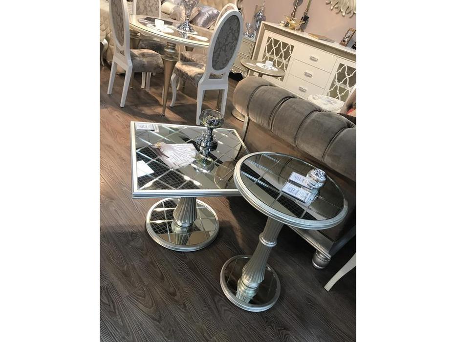 Fratelli Barri: Florence: стол кофейный  (сусальное серебро)