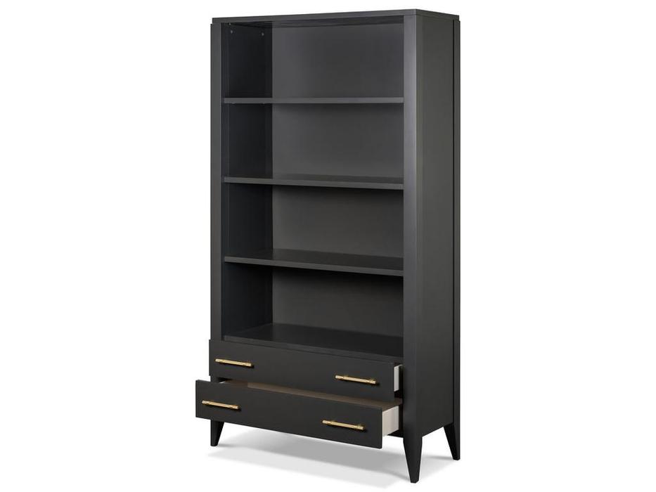 Fratelli Barri: Salerno: шкаф книжный  с ящиками (матовый лак цвета графит)