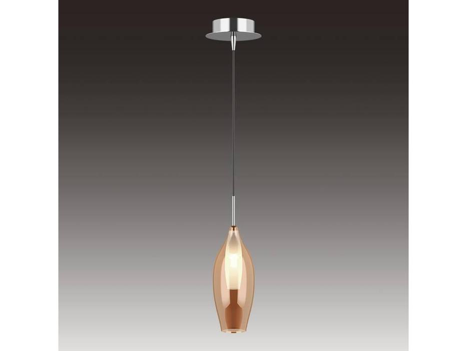 Lightstar: Pentola: люстра подвесная 1х25W G9 (хром, янтарь)