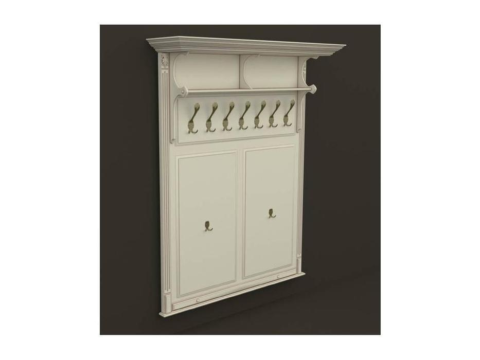 Arco: Classica Prestige: вешалка  - панель (белая, патина- коричневая)