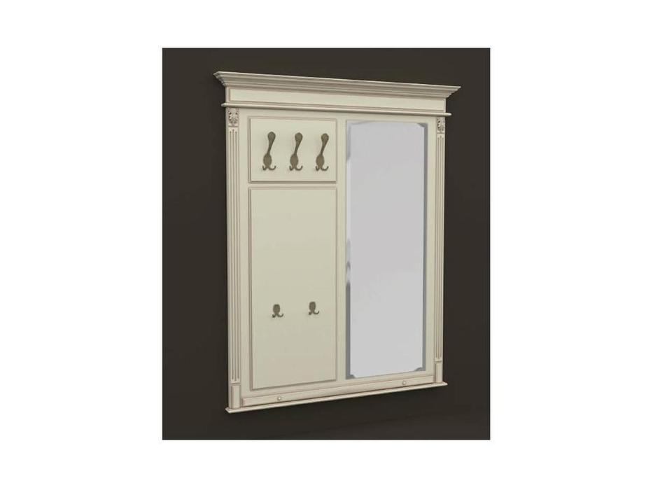 Arco: Classica: вешалка  - панель с зеркалом (бежевый, коричневая патина)