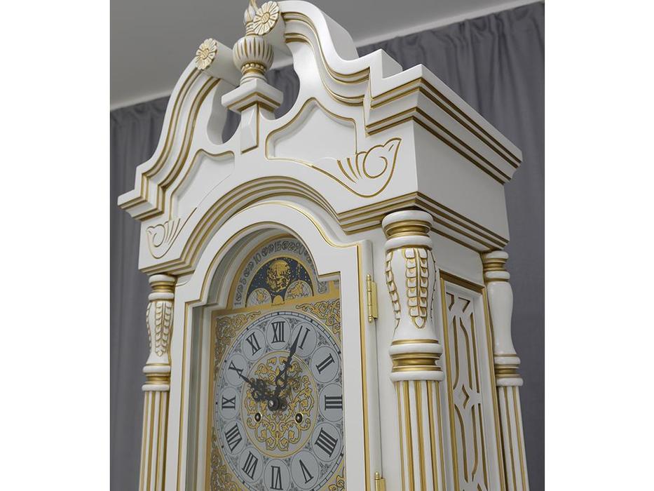 Columbus: Белый Лебедь Gold: часы напольные (белый, золото)