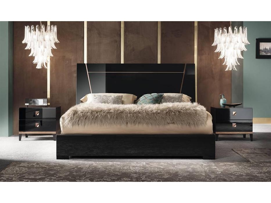 ALF: Mont Noir: кровать 155х205  (black high gloss)