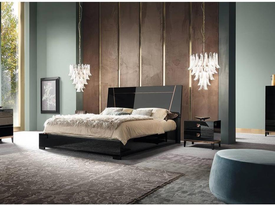 ALF: Mont Noir: кровать 180х200  (black high gloss)