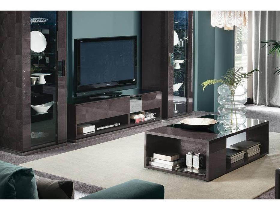 ALF: Heritage: тумба под телевизор  (dark velvet birch high gloss)