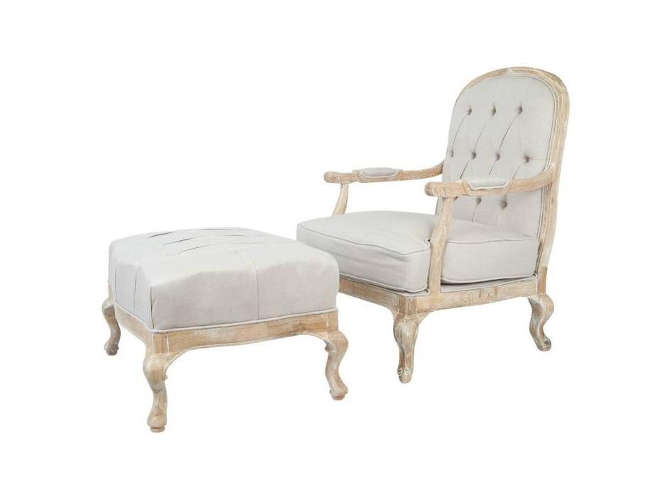 Interior: Honesta beige: кресло  с пуфом (бежевый)