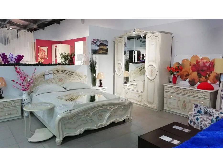Dia: Роза: кровать двуспальная 160х200 (беж)