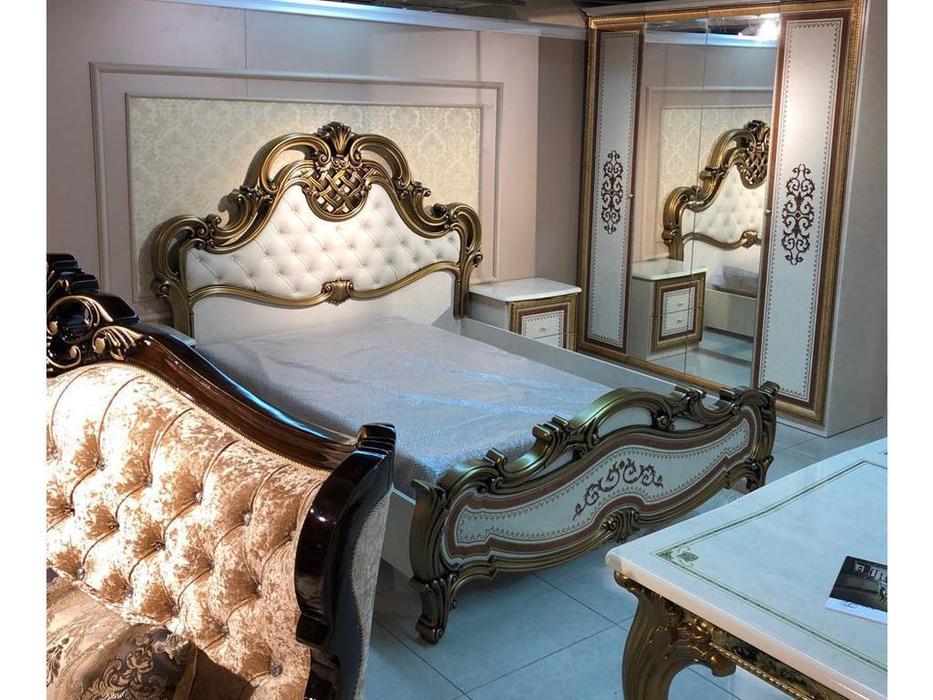 Dia: Анита: кровать двуспальная 180х200 (крем, золото)