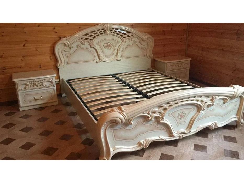 Dia: Роза: кровать двуспальная 180х200 (бежевый)
