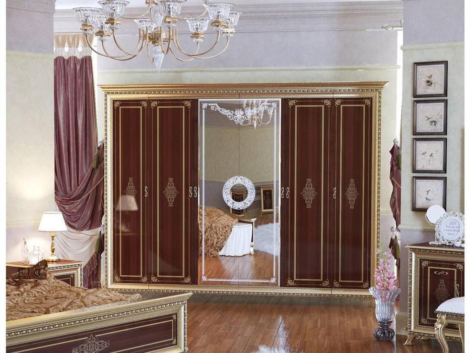 Мэри: Версаль: шкаф 6-ти дверный  (орех)