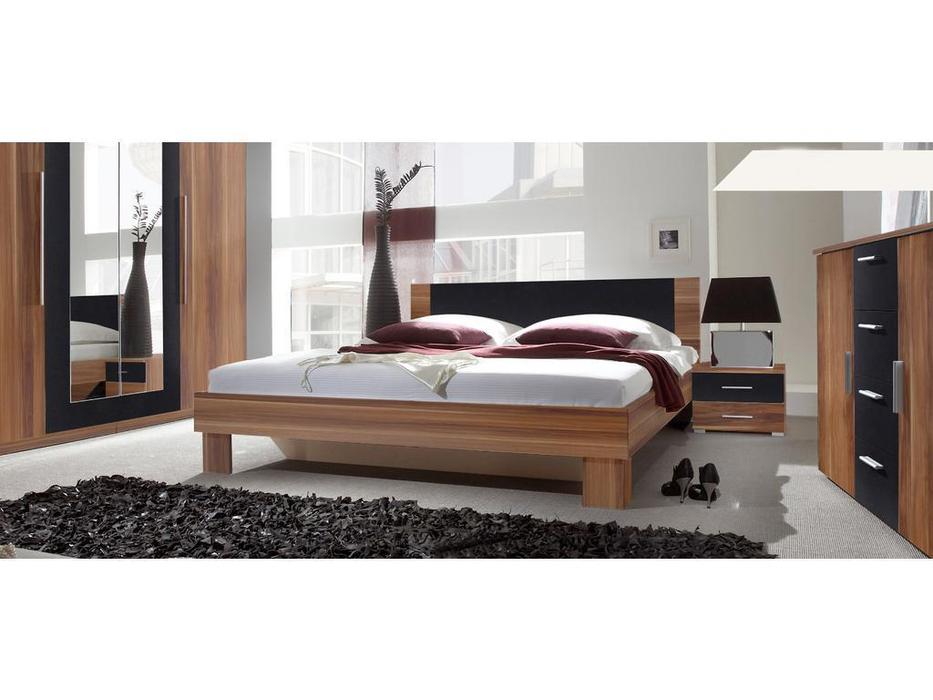 Helvetia: Vera: кровать 160х200 c 2 тумбочками  (орех красный)