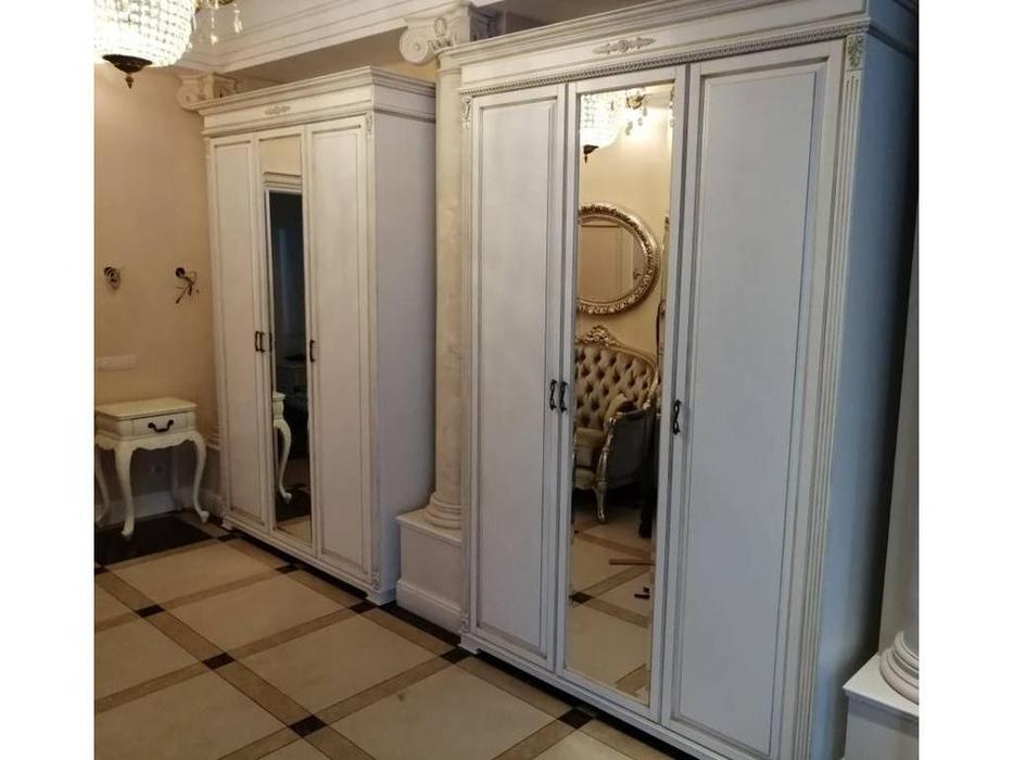 Arco: Decor: шкаф 3 дверный (белый, патина)