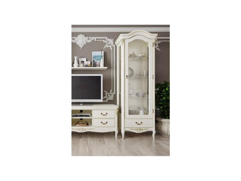 LAtelier Du Meuble: Romantic Gold: витрина 1 дверная  правая (слоновая кость, позолота)