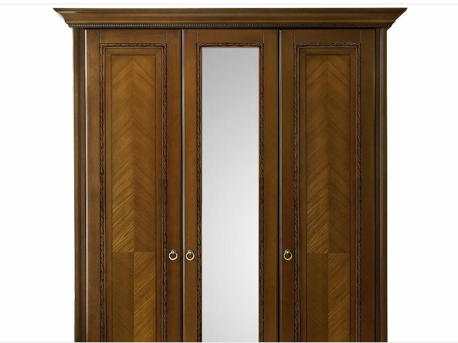 Timber: Палермо: шкаф 3 дверный с зеркалом  (орех)
