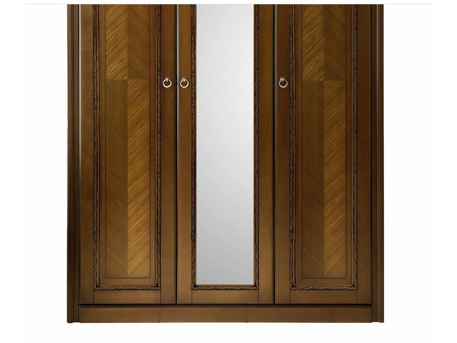 Timber: Палермо: шкаф 3 дверный с зеркалом  (орех)