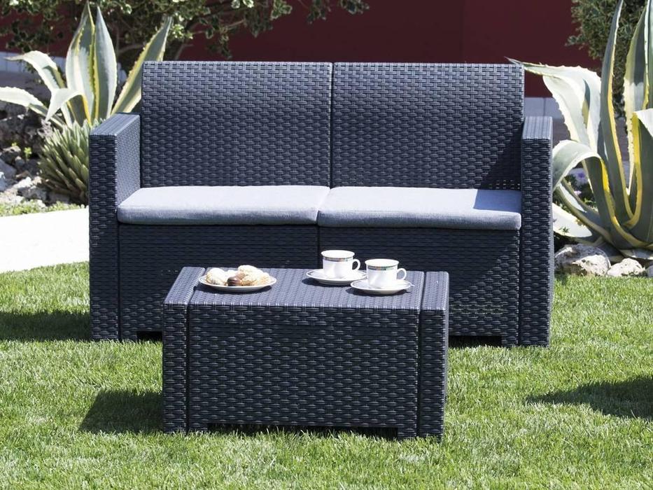 Rattan: Nebraska: диван 2 местный  (венге)