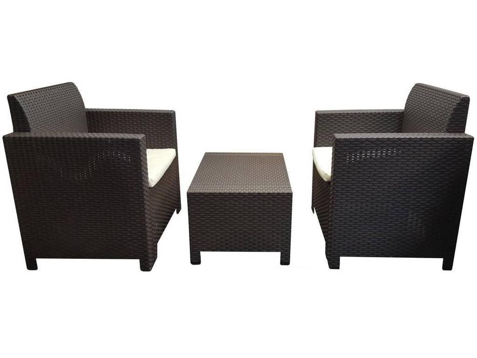 Rattan: Nebraska: кресла и столик  Set Nebraska terrace (венге)