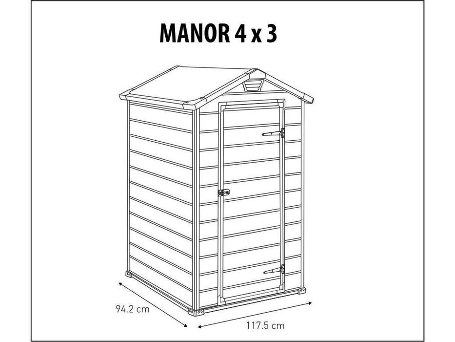 Keter: Manor: сарай пластиковый 4х3 (серый)