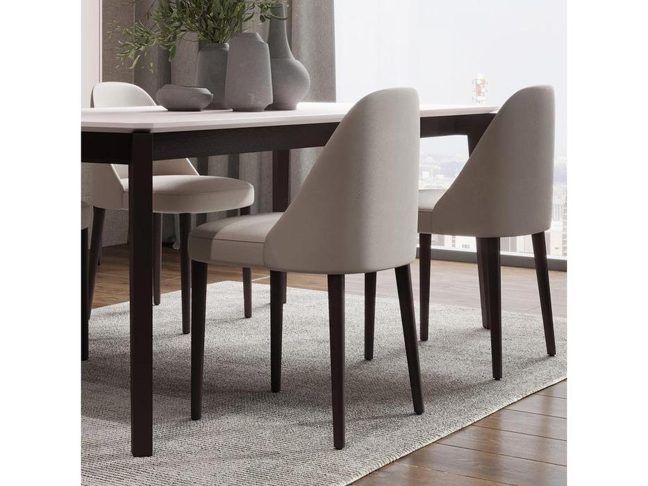 Mod Interiors: Marbella: стул  (серо-бежевый, орех)