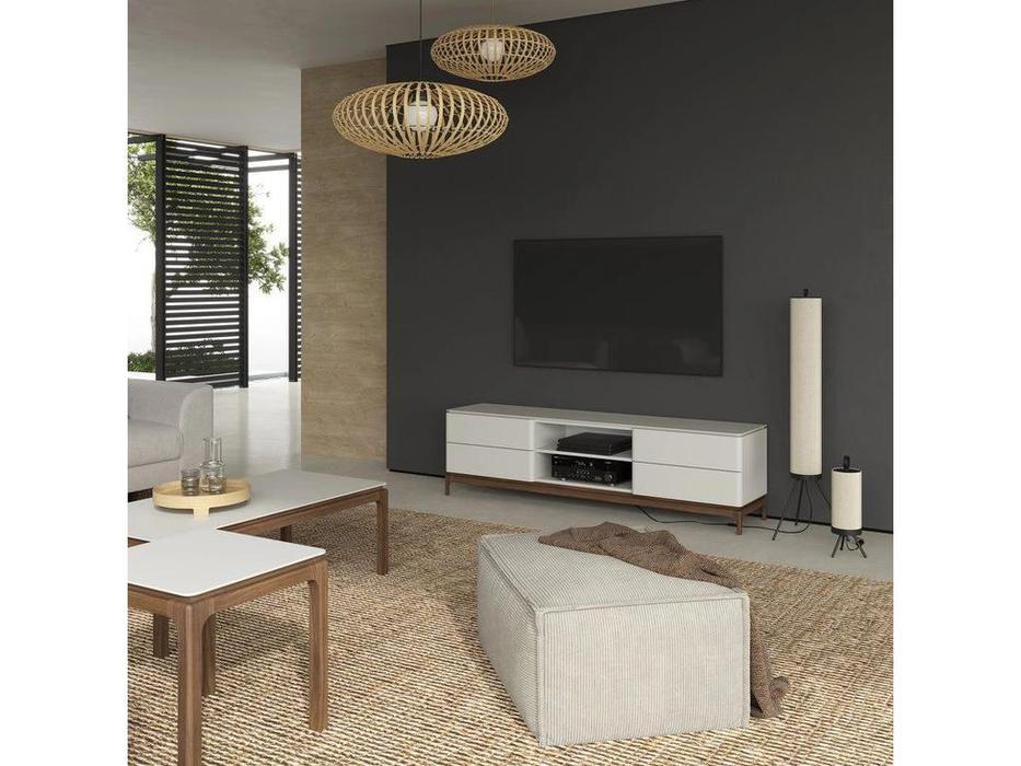 Mod Interiors: Calpe: журнальный стол  (светло-серый/орех)