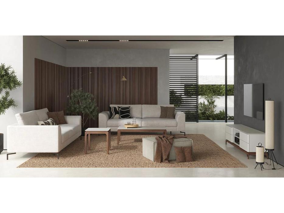 Mod Interiors: Calpe: журнальный стол  (светло-серый/орех)