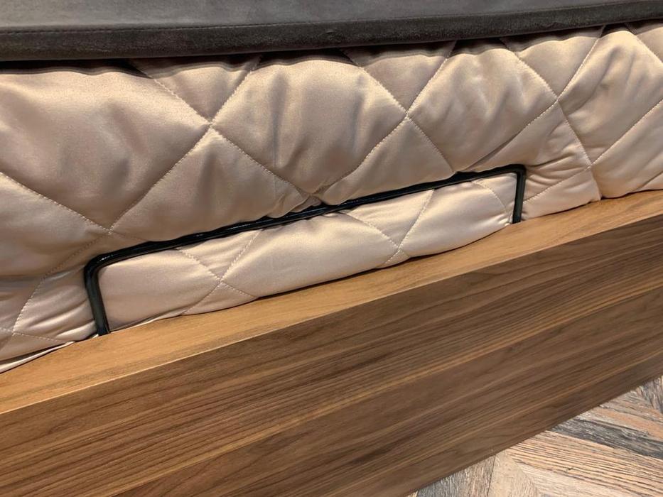 Mod Interiors: Menorca: кровать 180х200 c подъемным механизмом  (орех, серый)