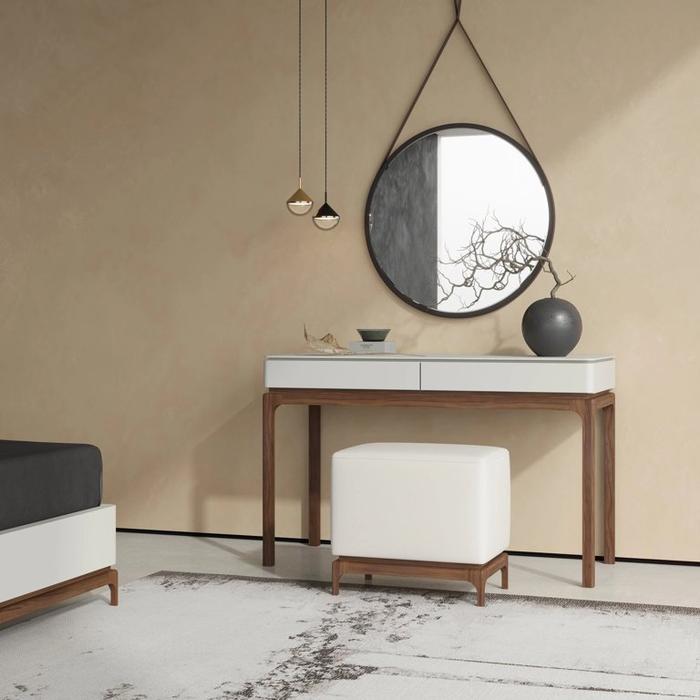 Mod Interiors: Calpe: пуф  (светло-серый/орех)