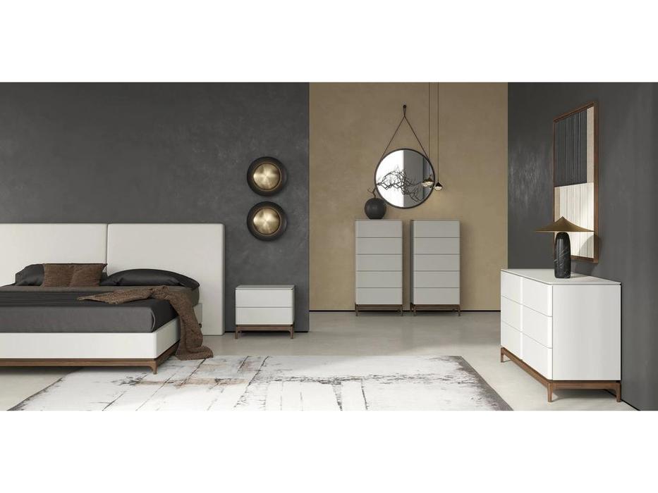 Mod Interiors: Calpe: кровать двуспальная  180х200 (светло-серый/орех)