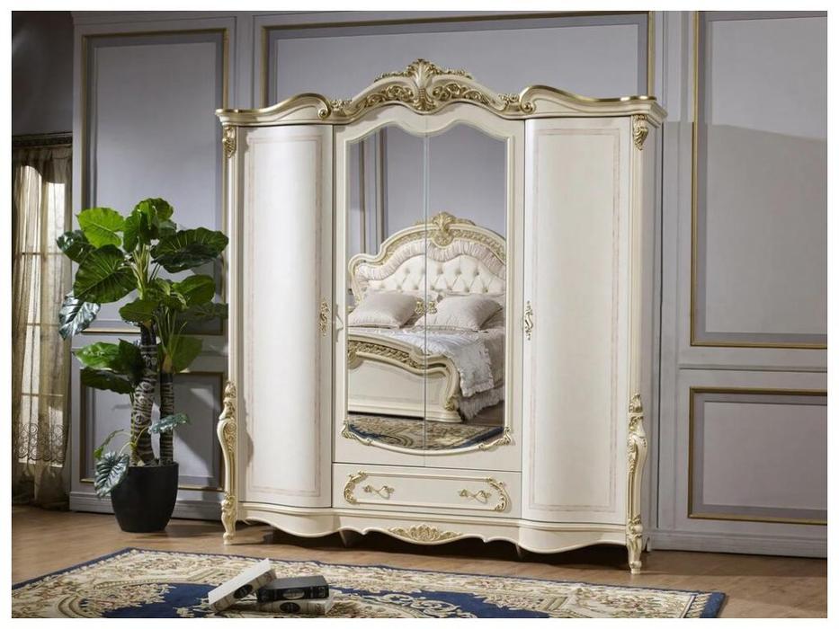 FurnitureCo: Джульетта: шкаф 4 дверный  (бежевый)