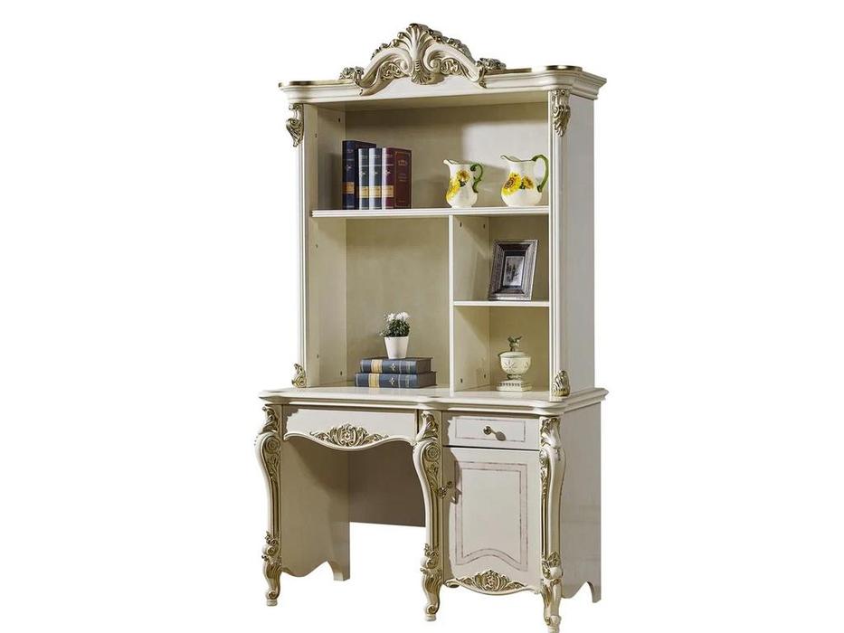 FurnitureCo: Джульетта: стол письменный с надстройкой  (бежевый)